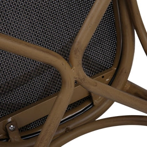 LUCKYERMORE Set of 2 Modern Dining Chairs with Aluminum Frame and Textile Fabric, X Back