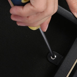 LUCKYERMORE Set of 2 Modern Dining Chairs with Aluminum Frame and Textile Fabric, X Back