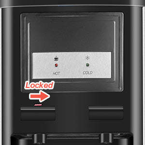 Luckyermore 3-5 Gallon Top Loading Water Dispenser Cooler Hot and Cold with Child Safety Lock, ETL Listed Quiet, Black
