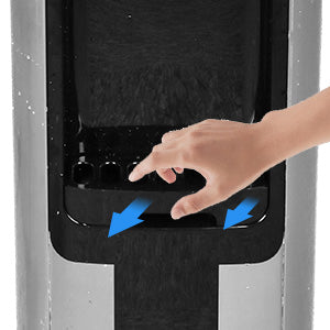 Luckyermore 3-5 Gallon Top Loading Water Dispenser Cooler Hot and Cold with Child Safety Lock, ETL Listed Quiet, Black